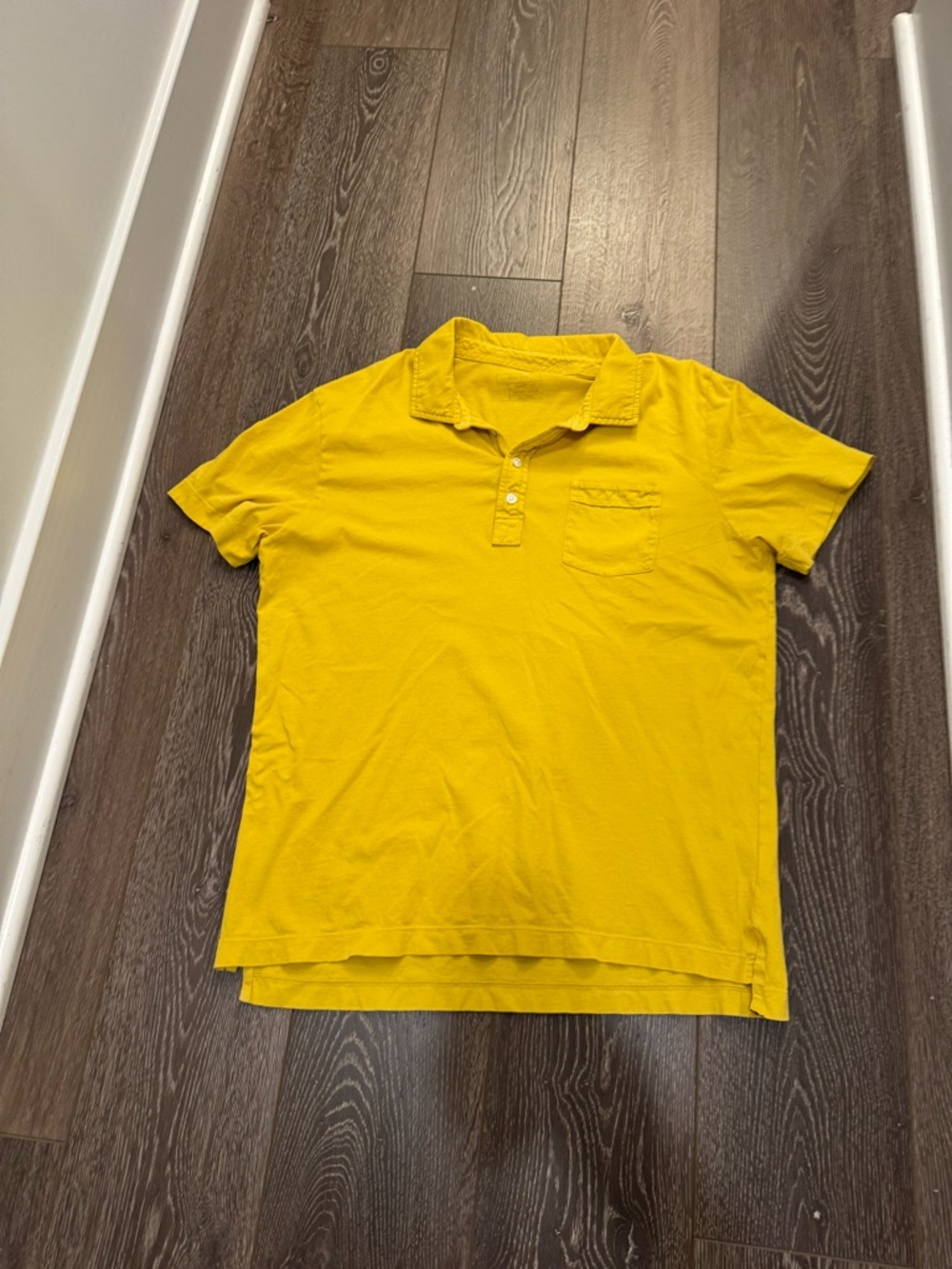 Billy reid Men's Yellow Polo Shirt Large